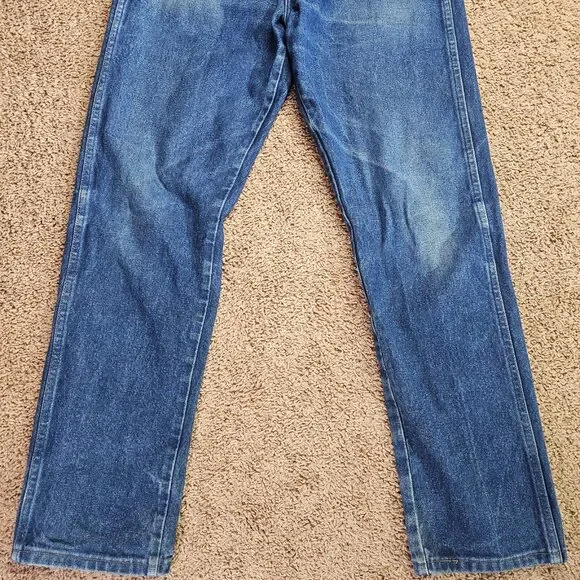 Wrangler Denim Jeans Mens Tag 34x34 Act 34x32 Blue 33MWZ Cowboy Cut Western - Picture 8 of 11